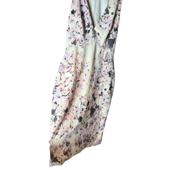 Gabriela Cadena Pink Floral Bloom Cocktail silk Designer Dress Size 2 - Picture 3 of 7